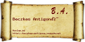 Beczkes Antigoné névjegykártya